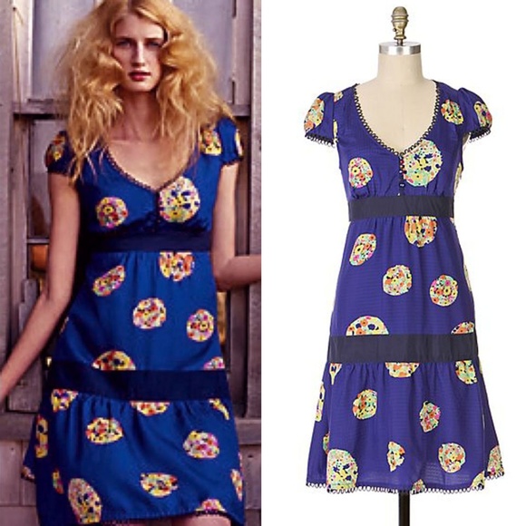 Anthropologie Dresses & Skirts - Maeve Anthro Lighthouse Route Silk Floral Dress 2